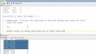 Oracle SQL # Rank and Dense_rank