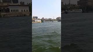 Panoramic view of Cairo from a boat#boat#cairo#sun#egypt