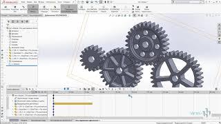 Анализ движения в сборке с помощью добавления SOLIDWORKS Motion