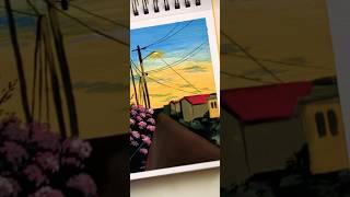 Aesthetic Sunset Painting #shorts  #aesthetic #painting Hurricane milton 2024