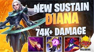 WILD RIFT | *NEW* SUSTAIN DIANA BUILD (70K+ DAMAGE!) | Challenger Diana Gameplay | Guide & Build