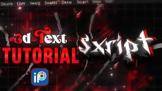 How To Make 3D Text On Android/Ios | 3D Text Tutorial #3dtext #IbisPaintX #ae