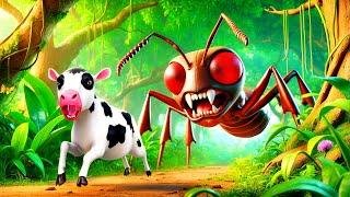 Big Ant Attacks Small Cow: Epic Rescue Adventure - Thrilling Cow Story with a Happy Ending!