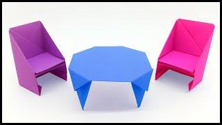 Оригами стол из бумаги  Origami paper table