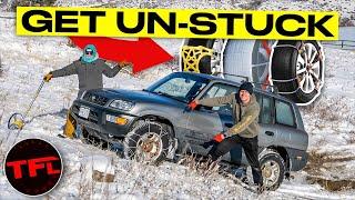 Snow Chains vs Cleats vs Snow Socks | What's The Best New Device To Get Traction In The Snow?