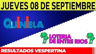 Resultados Quinielas Vespertinas de Córdoba y Entre Rios Jueves 8 de Septiembre