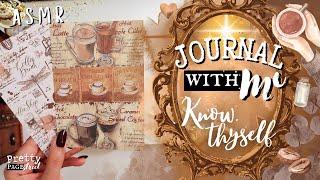 ASMR Vintage Journaling Coffee Collage Reflections Scrapbooking | Journal With Me Relaxing