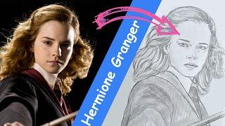 Как нарисовать Гермиону Грейнджер (Hermione Granger), рисунок карандашом