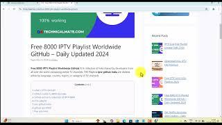 Free IPTV Links M3u Playlists 2024