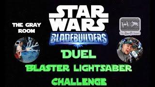 Star Wars Blade builders Lightsaber Duel | Blaster Lightsaber Challenge | The Dan-O Channel