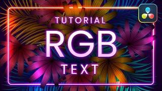 Free RGB Text Effect for Davinci Resolve