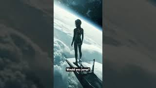 Would You Jump? | Surreal Space Diver Over Earth’s Cloud Ocean #aivideo
