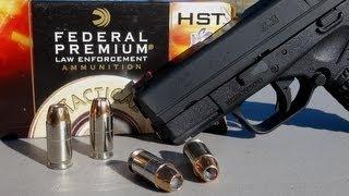 .45 ACP SHORT BARREL TEST:  230 gr +P Federal HST