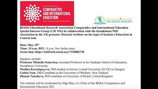 KPAUK_BERA Doctoral Webinar: Inclusive Education in Central Asia