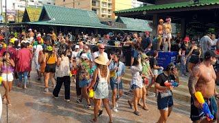 Songkran festival, Soi 7, Pattaya, Thailand (2023) (4K) Thai New Year - Water Festival in Thailand