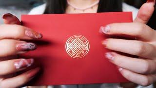 ASMR MONEYRed envelope Chinese New YearPaper Sounds of Euro currency Money