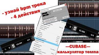 как узнать bpm трека в cubase