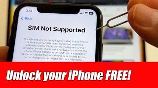 SIM not supported? How to unlock your iPhone to any carrier 100% FREE