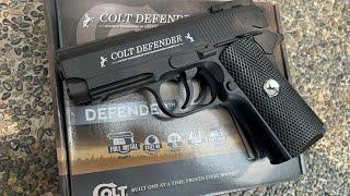 Umarex Airgun Colt Defender Full Metal C02 Powered Steel Ball unboxing and testing