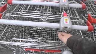 Залог 10 рублей за использования тележки в магазине Бердска