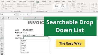 Searchable Drop-Down List in Excel - The Easy Way