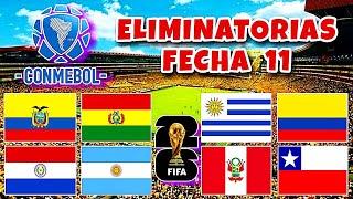 Calendario Fecha 11 Eliminatorias Sudamericana | Mundial 2026