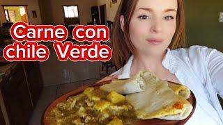 Our Life in Mexico - How I MAKE THE BEST // Carne Con SALSA Verde y Papas