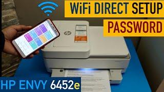 HP Envy 6452e WiFi Direct Setup, No WiFi Required, Print Password, Direct Setup.