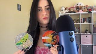 ASMR whisper ramble story time & trigger boards ️