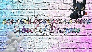 Все мои драконы в игре School of dragons 