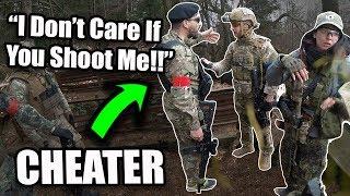 Airsoft Cheater Gets ANGRY (Instant Karma)