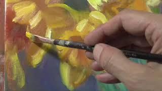 Daffodil timelapse Alla Prima Flowers Oils Demonstration by Peter Chorao