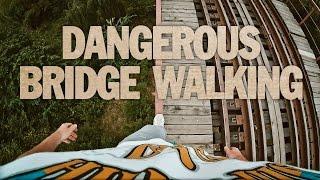 Dangerous bridge climbing Parkour POV ЗАЛІЗ НА МІСТ Львів Паркур заброшка от первого лица руфинг