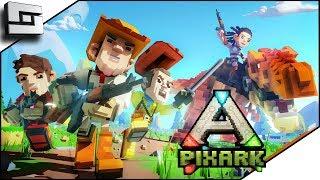 PIXARK! Ark Meets Minecraft! Pooping Evolved Server! Starter House and Taming!