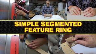 Simple Segmented Feature Ring by request - Woodturning