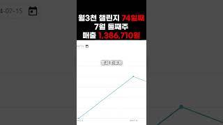 부업 74일째 매출 138만 원