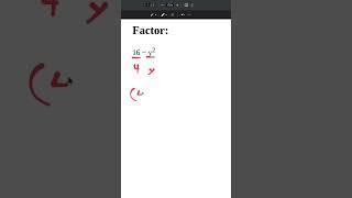 factoring a difference of squares problem subtract the variable #math #maths