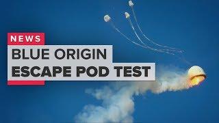 Blue Origin's high-altitude escape pod motor test