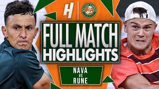 Emilio Nava vs Holger Rune - FULL Match Highlights | Roland Garros 2025
