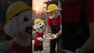 A Skinny Dog And His Pup Get Teased By A Fat Cat And His Kitten #ai #shorts #love #cute #cat #dog