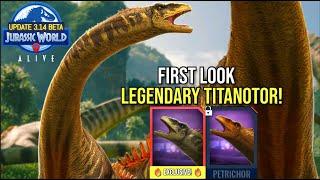 Titanotor EXCLUSIVE FIRST LOOK! New Legendary in Jurassic World Alive 3.14