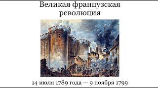 Видеоурок "Начало Великой Французской Буржуазной революции 1789 г." История Нового Времени 8 класс