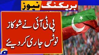 PTI issued show cause notices to defecting members | Breaking News