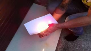 Worlds Most Powerful Flashlight 4100 Lumens "The Torch" Burning Paper