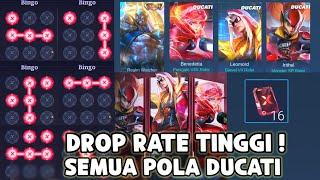 SEMUA POLA BINGO DUCATI 2024 & DROP RATE TINGGI DUCATI ! PANEN SKIN EPIC - COLLECTOR