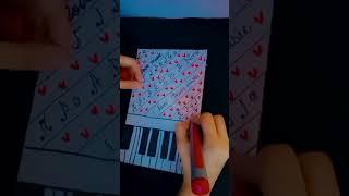 piano  keychain ,  card, painting making #thedreamcraft #likeforlike #pianocraft #piano #areeba