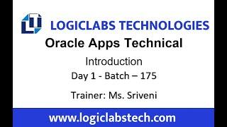 Oracle Apps Technical - Introduction Day 1