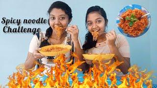 spicy noodle challenge ||semma fun||swiss sisters