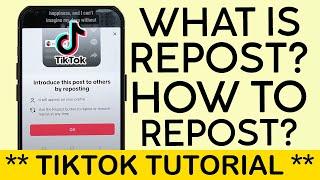 What is a Repost And How to Repost Video on Tiktok 2024