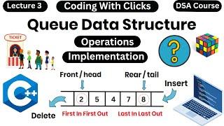 Queue Data Structure - Queue Operations - Queue Implementation using Array - DSA Course